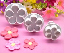 Set 3 cortantes flores 5 petalos